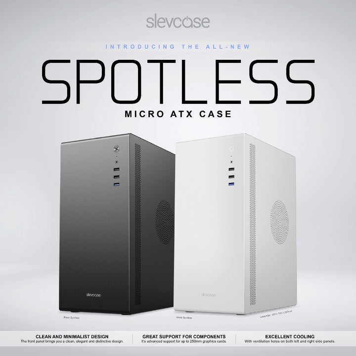 SLEVCASE Spotless Micro ATX (mATX) PC Casing Pre-Installed 380W