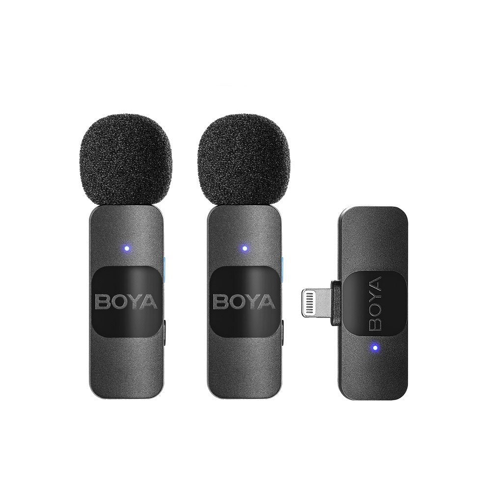 BOYA BYV1/V10 Wireless Lavalier Microphone with Noise Cancellation La