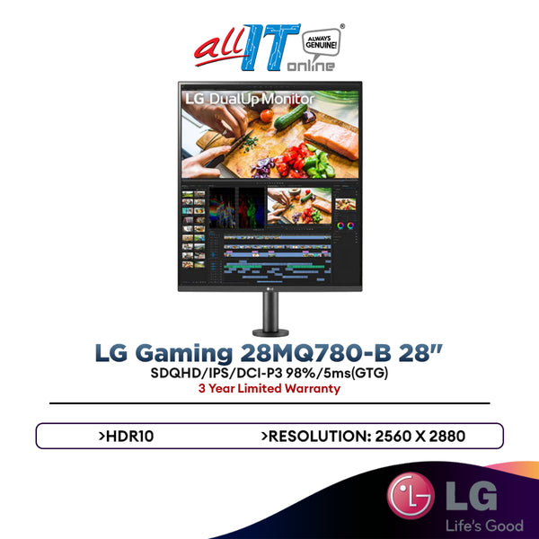 LG 28MQ780-B 28"/SDQHD/IPS/DCI-P3 98%/5ms(GTG) Gaming Monitor