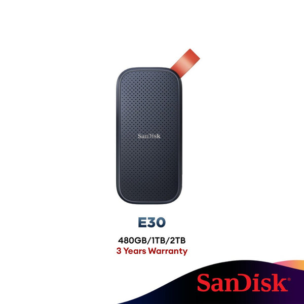 SanDisk Extreme Portable SSD 480GB/1TB/2TB - USB3.1 Type-C E30