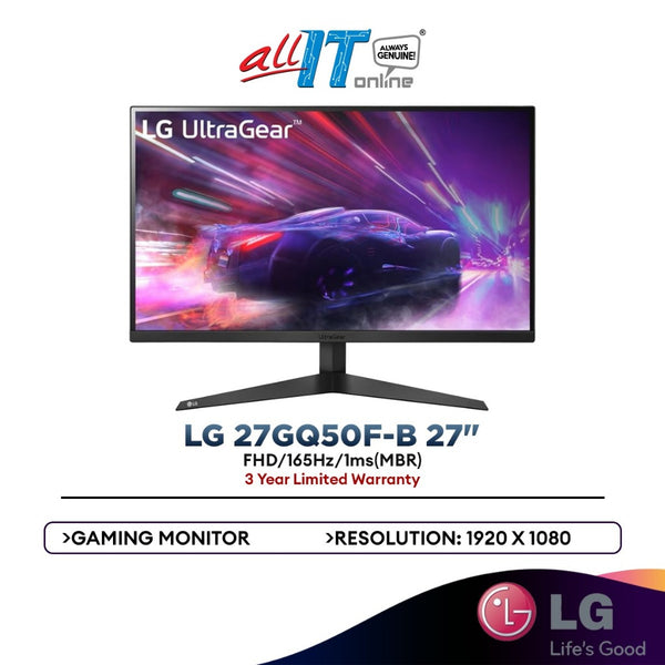 LG 27GQ50F-B 27"/FHD/FreeSync/VA/165Hz/1ms(MBR) gaming monitor
