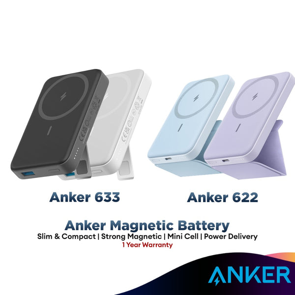 Anker 633 Magnetic Battery 10000mAh / Anker 622 Magnetic Battery 5000mAh | Anker A1641 Powerbank | for iPhone