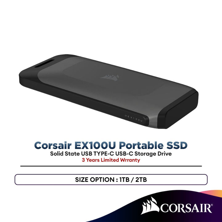 CORSAIR EX100U Portable USB Type-C Storage Device 