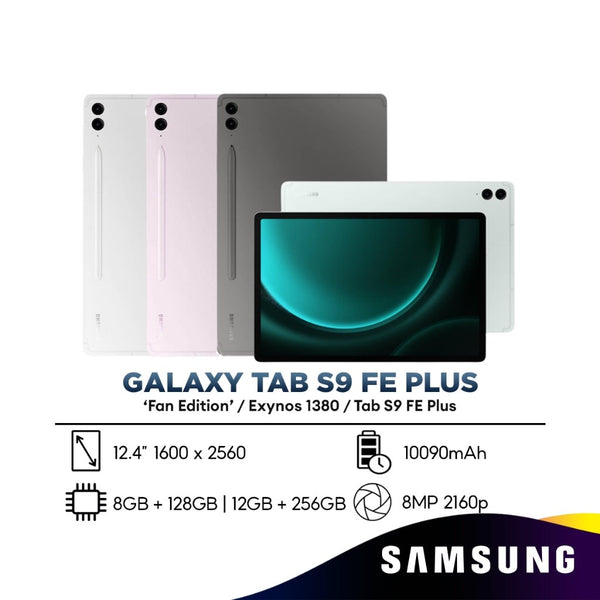 Samsung Galaxy Tab S9 FE+ Tablet 12.4" | 8GB+128GB / 12GB+256GB | Exynos 1380 |  10090 mAh Battery
