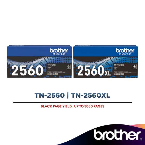 Brother TN-2560 1.2k | TN-2560XL 3k Toner for DCP-L2640DW Black Toner Cartridge