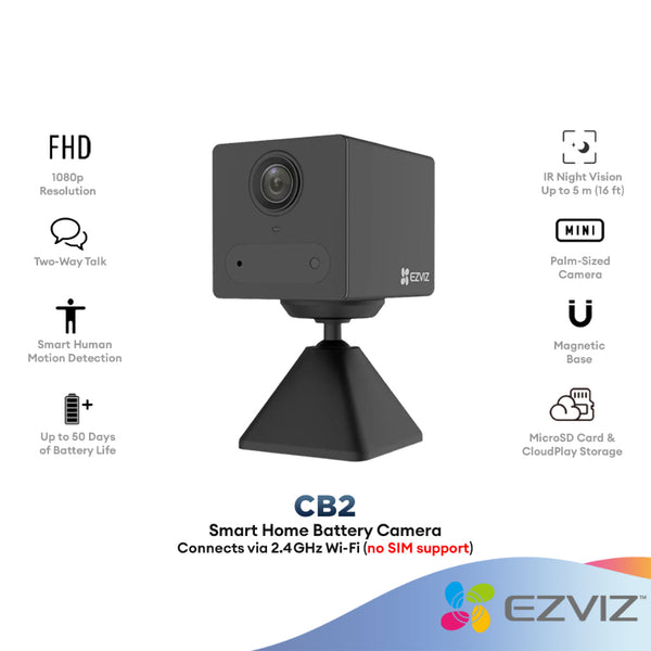 Ezviz CB2 1080P FHD 2MP Smart Home Battery Two Way Talk Security IP Camera