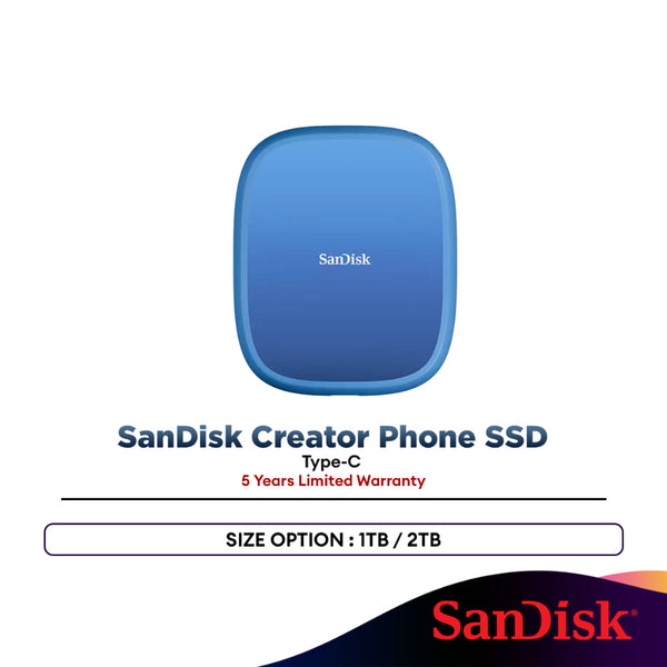 SanDisk Creator Phone SSD Type-C (1TB / 2TB)