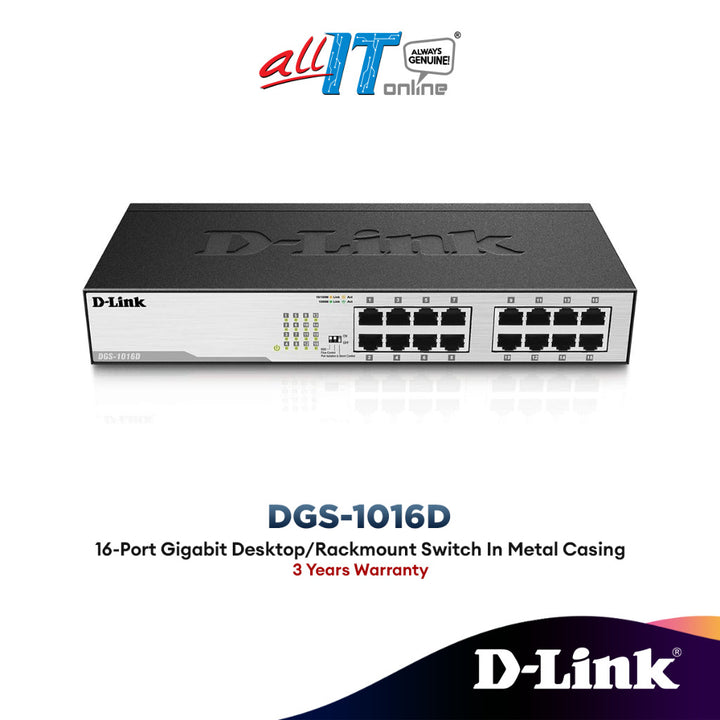 D-Link DGS-1016D / DGS-1024D Gigabit Desktop Switch 16 and 24-Port Unm ...