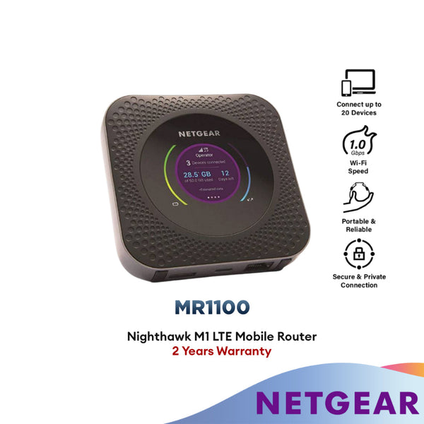 Netgear Nighthawk MR1100 Mobile Hotspot 4G Router, Mifi, Portable Wi-Fi for Travel