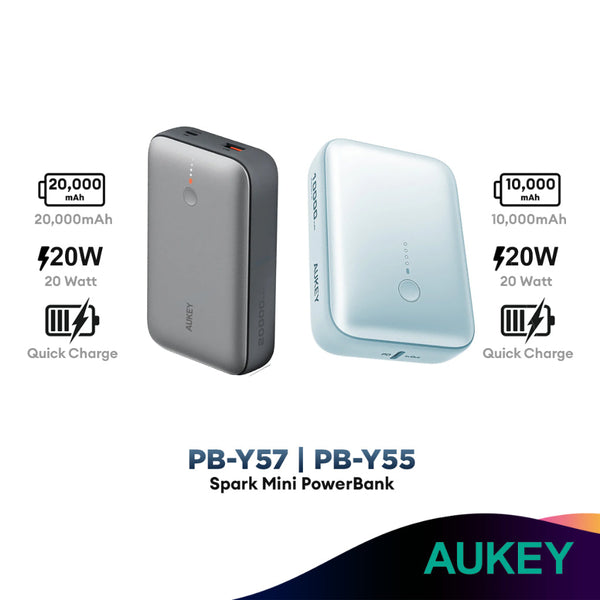 Aukey PB-Y55 10000mAh | PB-Y57 20000mAh Spark Mini Powerbank