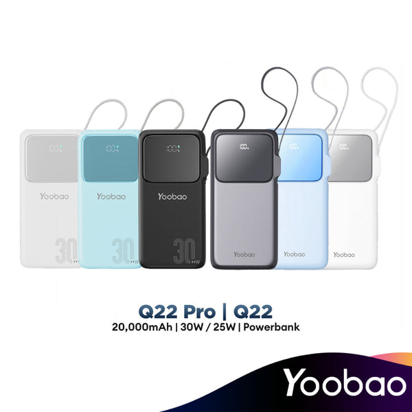 YooBao Q22 Pro | Q22 20000mAh Digital Display With Built in Cable PowerBank