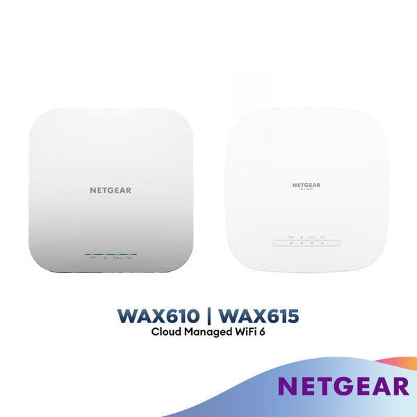 Netgear WAX615 AX3000 | WAX610 AX1800 Dual Band PoE Multi-Gig Insight Managed WiFi 6 Access Point