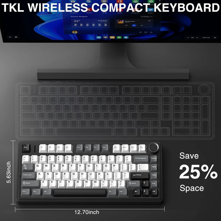 AULA Gaming Keyboard RGB Mechanical Hotswap F75 HE/Hall Effect magneti ...