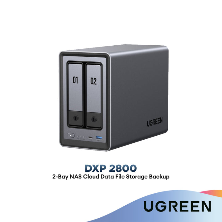 UGREEN DXP2800 2-Bay NAS Cloud Data File Storage Backup Device – ALL IT ...