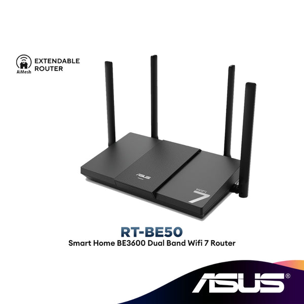 Asus RT-BE50 Dual Band Smart Home Wifi 7 Router BE3600