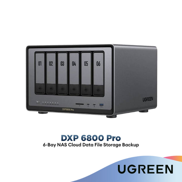 UGREEN DXP6800 Pro 6-Bay NAS Cloud Data File Storage Backup Device