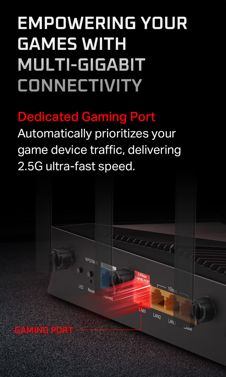 TP-Link Archer GE230 Dual-Band Wi-Fi 7 Gaming Router up to 3600 Mbps o ...