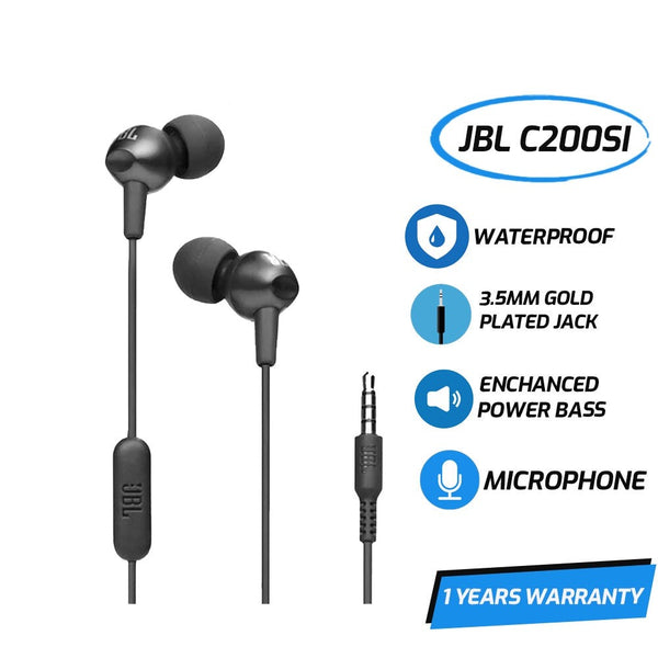 JBL C200SI In-Ear Headphones with Built-in Microphone