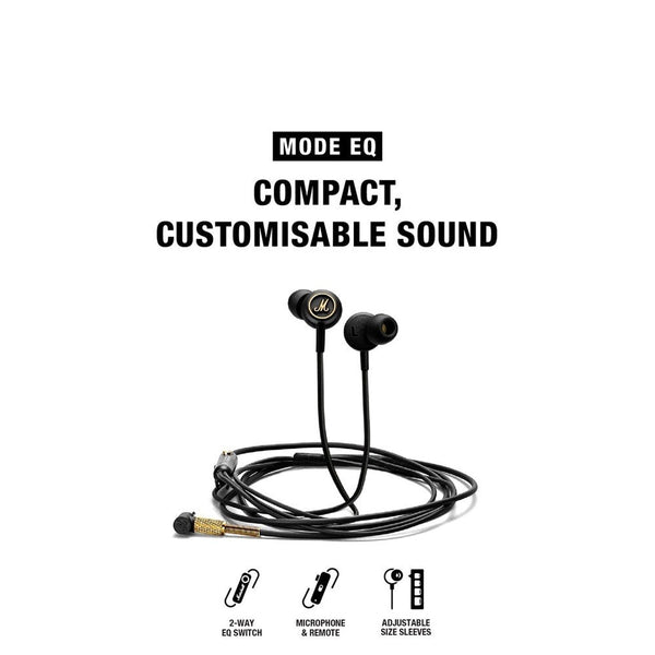 Marshall Mode EQ Wired In-Ear Headphone Black & Brass