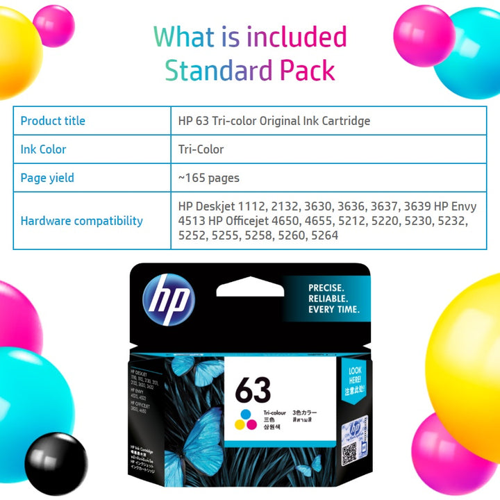HP 63 Ink Cartridge (Black/Color) – ALL IT Hypermarket
