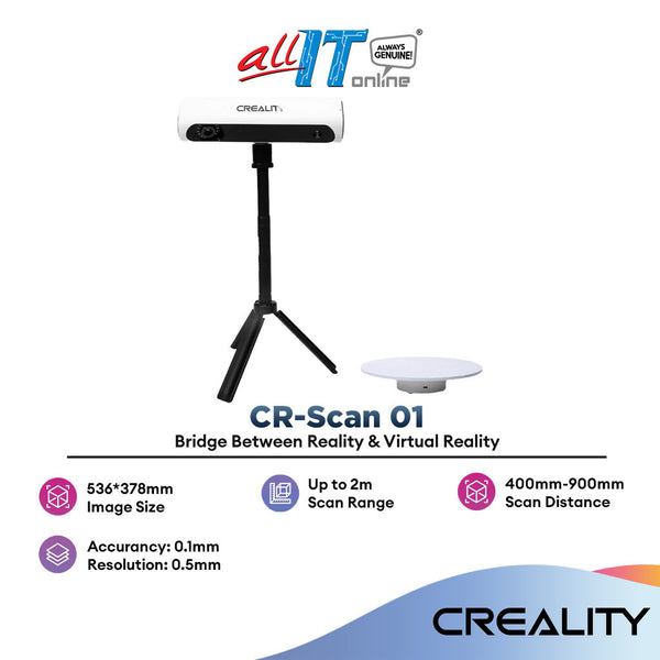 Creality CR-Scan 01 Handheld 3D Scanner 0.1mm Accuracy 0.3-2m Scanning Range 0.2mm Resolution No Marker Quick Scan
