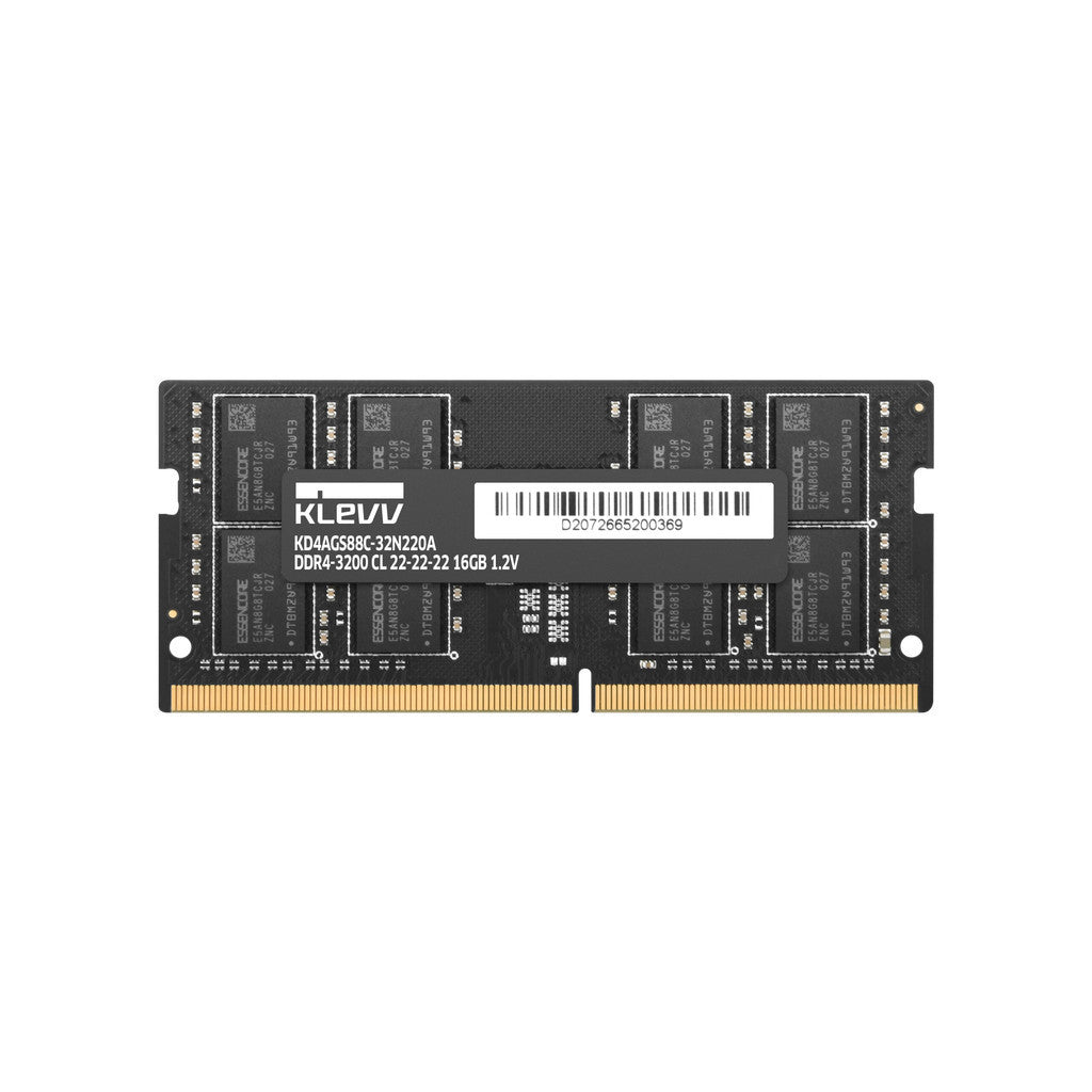 KLEVV DDR4‑3200 SO‑DIMM 16GB(8GB×2) KLEVV DDR4 Laptop RAM 3200MT/s SODIMM Memory Module for Laptop