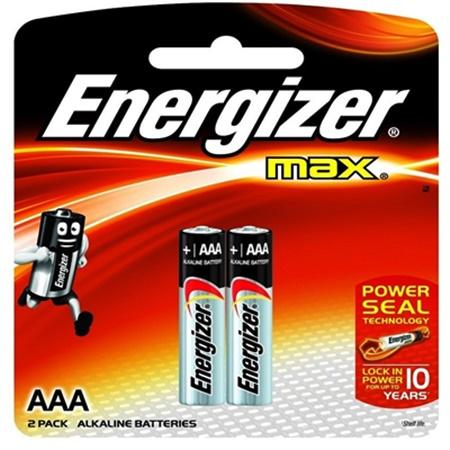 Energizer Max E92BP2 Alkaline AAA Batteries - 2PCS