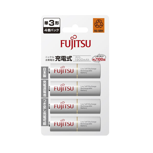 Fujitsu Standard AA 4 cells 1900 mAh Rechargeable Battery - HR-3UTC(4B)