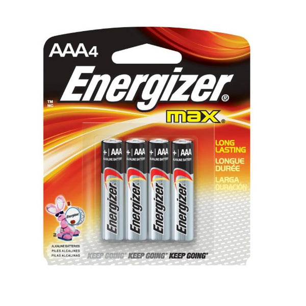 Energizer Max E92BP4 Alkaline Batteries AAA - 4PCS