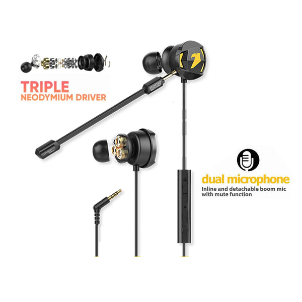 Armaggeddon WASP-7 PRO 3D with Triple Neodymium Driver and Mic Gaming Earphone