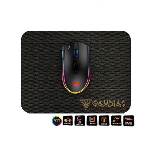 Gamdias Zeus M2 RGB Gaming Mouse + Gamdias NYX E1 Mousepad