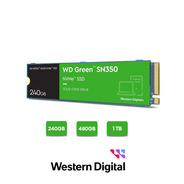 Western Digital WD Green SN350 (240GB/480GB/1TB) NVMe PCIe SSD Solid State Drives M.2 2280