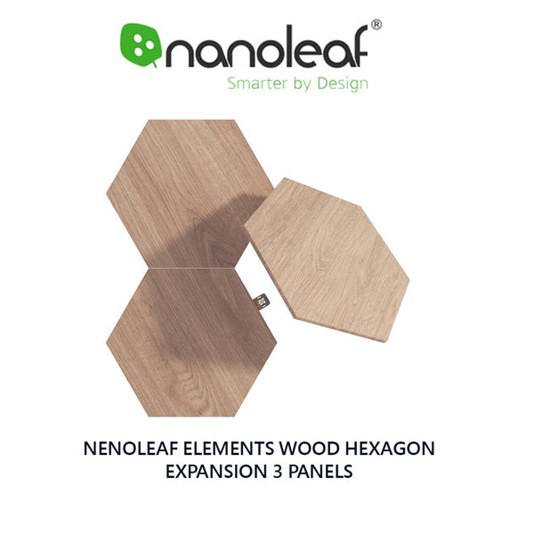 Nanoleaf Elements Wood Look Hexagon Expansion 3 Packs (NL52-E-0001HB-3PK) Birchwood