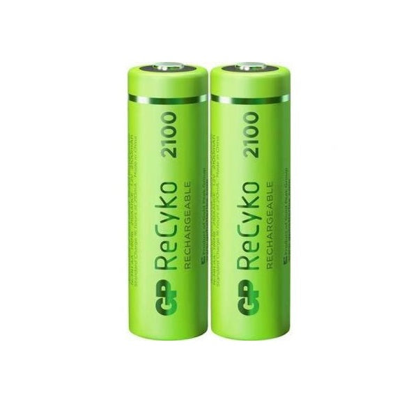 GP ReCyko+ Rechargeable Batteries AA (2100mAh x 2/Pack)