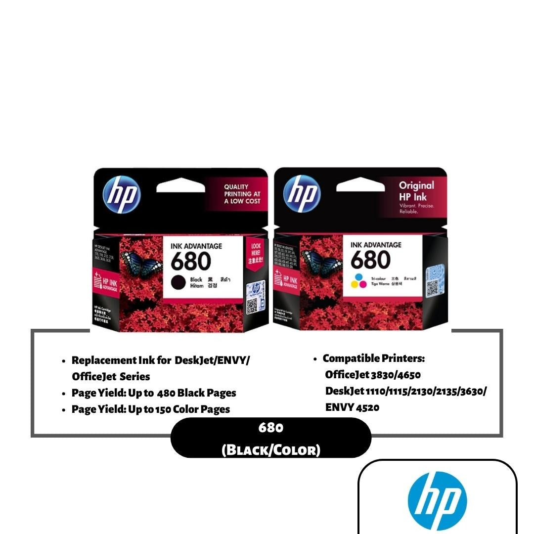 HP 680 Ink Cartridge (Black/Color) – ALL IT Hypermarket