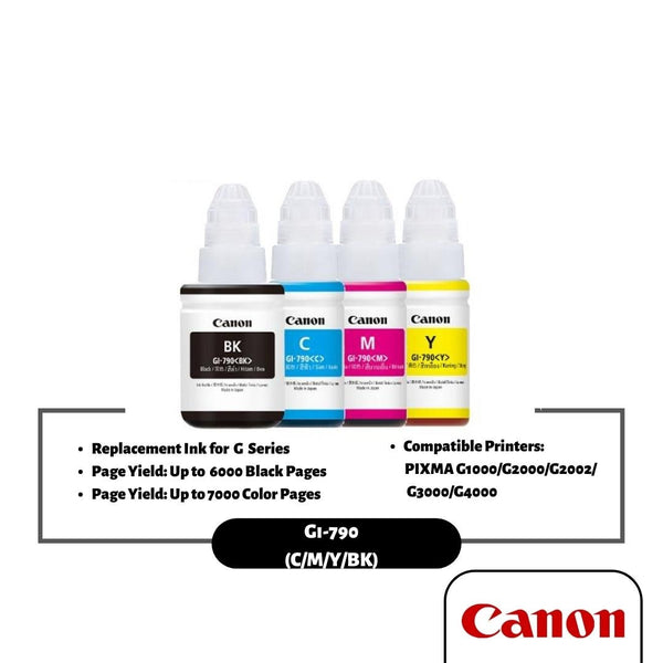 Canon GI-790 Ink Cartridge (Black/Cyan/Magenta/Yellow)