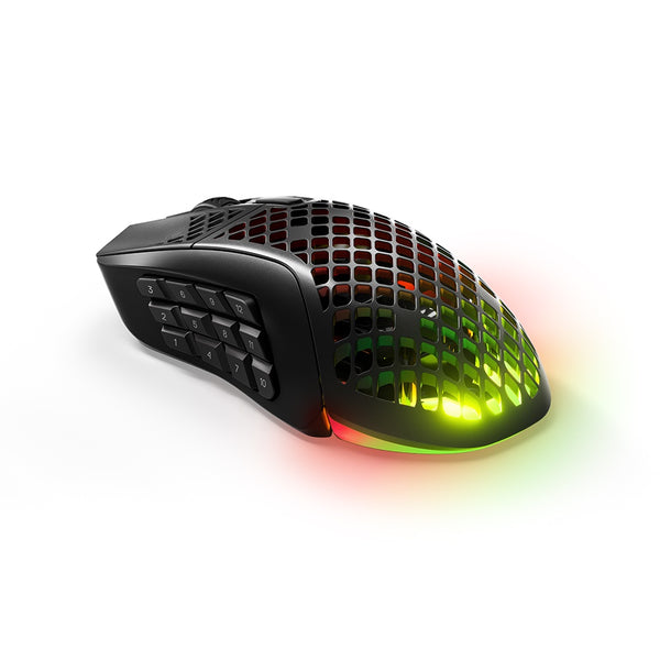 SteelSeries Aerox 9 Wireless RGB Ultra Lightweight MOBA 18 Programmable Buttons Gaming Mouse (62618)
