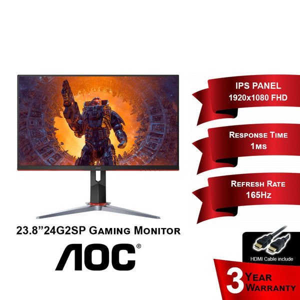 AOC 24G2SP 23.8" (165Hz) 1Ms FHD Adaptive sync IPS Gaming Monitor