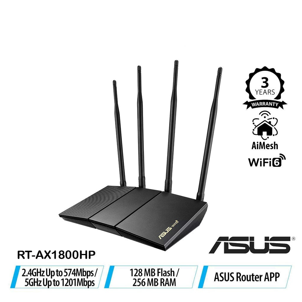 Asus RT-AX1800HP AX1800 Dual Band WiFi 6 with MU-MIMO – ALL IT Hypermarket