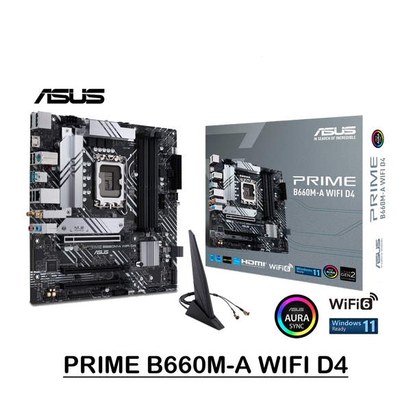 Asus Intel PRIME B660M-A WIFI D4 LGA1700 (12GEN) mATX Motherboard