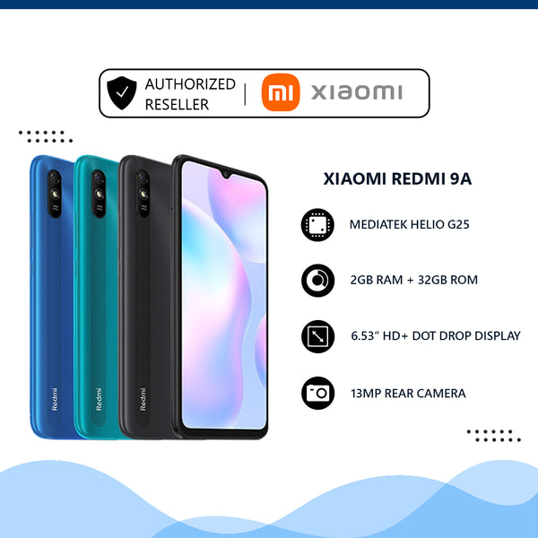 Xiaomi Redmi 9A Smartphone (Helio G25 Processor, 5000mAh Large Battery, 6.53" HD+ DotDrop Display, 13MP AI Rear Camera)