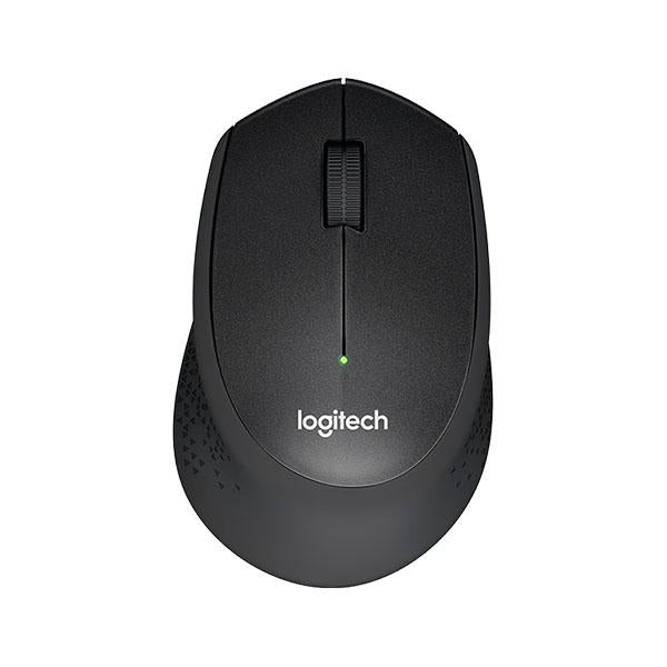 Logitech M331 Silent Plus Wireless Mouse, 2.4 GHz with USB Nano Receiver, 1000 DPI Optical Tracking, 3 Buttons, 24 Month - Red / Blue / Black