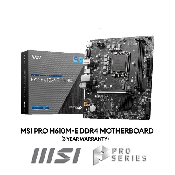 MSI Intel PRO H610M-E DDR4 LGA1700 m-ATX Motherboard