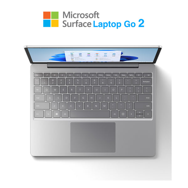 Microsoft Surface Laptop Go 2 (Intel® Core™ i5, 12.4" Touch Screen, 128/256GB SSD, 8GB RAM) - Platinum
