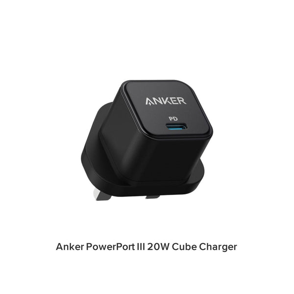 Anker A2149K11 PowerPort III Cube 1 Wall Charger (1x USB-C PD, 20 Watts, Black)