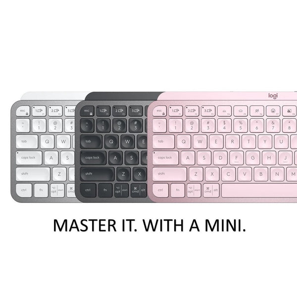 Logitech MX Key Mini Keyboard (Graphite/ Rose/ Pale Grey)
