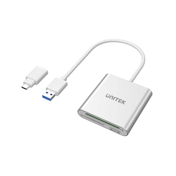 Unitek USB 3.0 3-Port Memory Card Reader with USB Type-C Adaptor (Y-9313D)