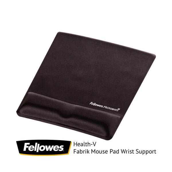 Fellowes Health-V™ Fabrik Mouse Pad Wrist Support Black (91812)