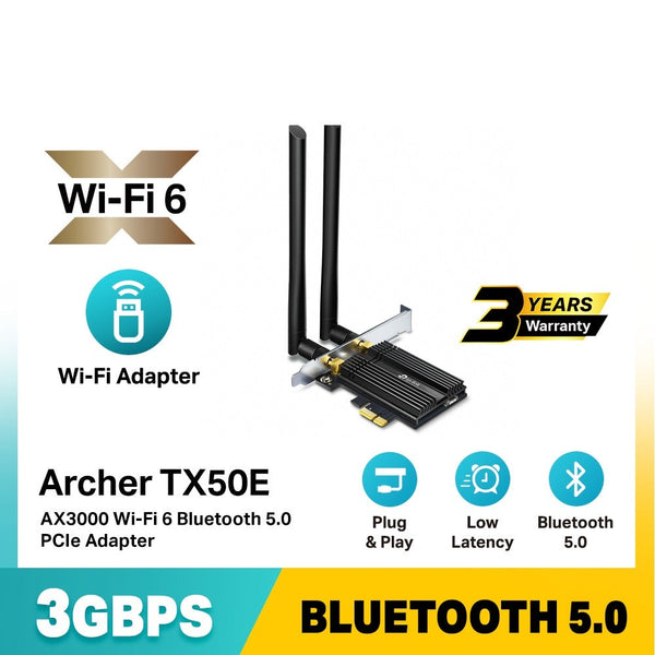 TP-Link Archer TX50E AX3000 WiFi 6 BT5.0 PCIe Adapter