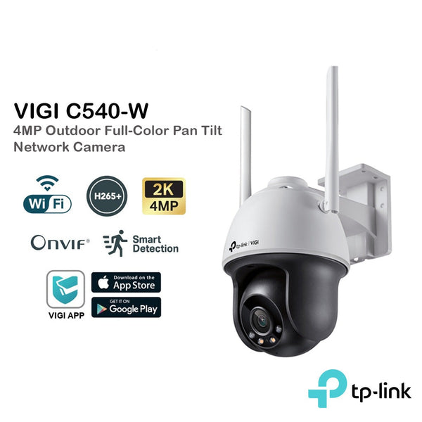 VIGI C540-W 4MP Indoor / Outdoor Full-Color Night View Wi-Fi Pan Tilt Network Camera